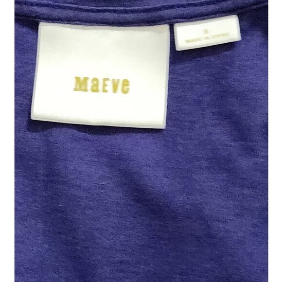 Maeve for Anthropologie Maddie Printed Paisley Top | Purple Multicolor | Size S - Picture 8 of 10